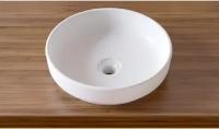 Накладная раковина в ванную Lavinia Boho Bathroom Sink Slim 33311005: умывальник из фарфора 40 см, круглый, цвет глянцевый белый