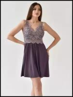 Сорочка Текстильный Край, размер 44, фиолетовый