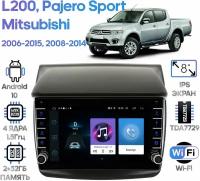 Штатная магнитола Wide Media Mitsubishi L200 2006 - 2015, Pajero Sport 2008 - 2014 [Android 10, WiFi, 2/32GB, 4 ядра]