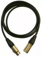 Кабель микрофонный GS-PRO XLR3F-XLR3M (Black) 3м, балансный