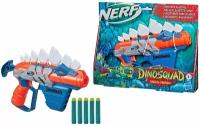 Бластер Nerf Dinosquad Stego-Smash F0805, синий/оранжевый