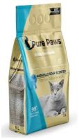 Наполнитель комкующийся минеральный Pure Paws Premium 5л c ароматом Марсельского мыла