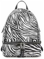 Рюкзак MICHAEL KORS черно -белый (зебра) с двумя отделениями Women's Rhea Zip Medium Backpack Purse in Black / White Zebra Print