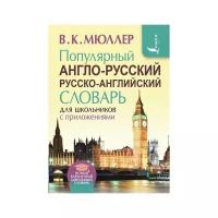 Популярный англо-русский русско-английский словарь для школьников с приложениями, 721187, 1 шт