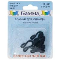 Gamma Крючки шубные обтяжные 3,6 cм (TF-02), черный