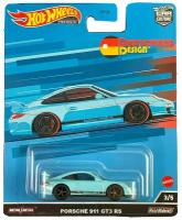 Детская Машинка Mattel в масштабе 1:64 HW Premium Редкая модель автомобиля Porsche 911 GT3 RS из серии Deutschland Design