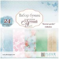 Бумага Fleur design 15х15 см, 24 листа, Летний сад