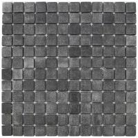 Стеклянная мозаика Natural Mosaic STP-GR009 серая темная глянцевая