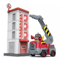 Silverlit Robocar Poli - Roy Fire Station 83409, серый/красный