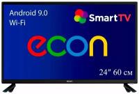 Телевизор ECON SMART TV с Wi-Fi и голосовым управлением, Android 9.0, LED 24