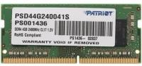 Оперативная память Patriot Memory SO-DIMM DDR4 4Gb 2400MHz pc-19200 Signature (PSD44G240041S)