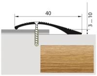 Порог напольный разноуровневый, ширина 40мм, перепад до 10мм, длина 1,35м, Русский профиль, Кант полукруглый 40мм 1,35 Дуб светлый