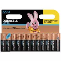 Батарейки Duracell ULTRA POWER, батарейки щелочные, пальчиковые, АА, 12шт