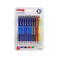Ручки шариковые цветные автоматические Brauberg Super 