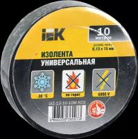 Изолента IEK ПВХ 0.13х15 мм 10 м, черный