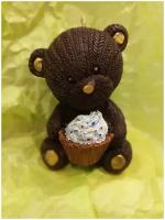 Свеча подарочная Коричневый-Шоколадный Мишка- медведь
