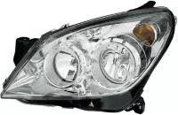 Фара Фара L OPEL ASTRA H 04- (хром) H7/H1, 1EG270370611 HELLA 1EG 270 370-611