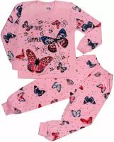Пижама ZIYO, брюки, рукава с манжетами, брюки с манжетами, размер 32, розовый