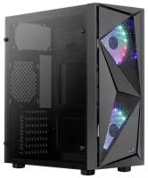 Корпус MidiTower AeroCool Glider Cosmo-G-BK-v1 (ATX, стекло, сетка, USB3.0x1, USB2.0x2, 2x120mm FRGB Cosmo Fans) (4710562754124)