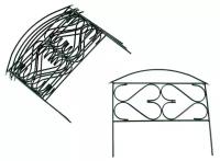 Ограждение декоративное, 50 × 315 см, 5 секций, металл, «Дачный плюс», Greengo