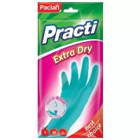 Перчатки Paclan Practi Extra Dry, 1 пара, размер S, цвет синий