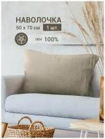 Наволочка льняная 50х70 см (лен+хлопок), Белорусский лен