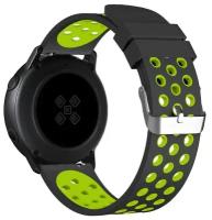 Ремешок DF для Galaxy Watch Active/Active2/Amazfit GTR 1.2 42мм/GTS 1.65 sSportBand-01 Black-Green