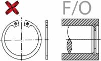 Кольцо стопорное DIN 472 F на отверстие J32x1,2 Ks011032120F