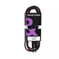 Stands Cables Gc-039-3 - кабель распаянный инструментальный в тканевой оплетке Jack-jack,3 м. разъемы позолоченные, разборные