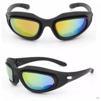 Очки защитные 4 сменные линзы PC. Поляризованные солнцезащитные очки + 4 комлекта линз