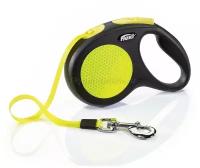 Поводок-рулетка для собак Flexi Neon Safety Plus M