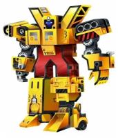 Робот-трансформер Junfa toys Алфа-бот Строительная техника, ZY1003495, желтый/красный