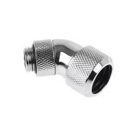 Фитинг Alphacool Eiszapfen 16mm HardTube 45° Chrome, серебристый