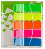 Attache SELECTION Клейкие закладки POP-UP, 5 цветов по 40 листов, 45х12 мм (383735) зеленый/желтый/оранжевый/розовый/синий 45 мм 12 мм 200 листов