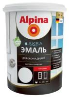 Alpina Aqua эмаль акриловая для окон и дверей (белая, глянцевая, 0,9л)