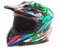 Шлем подростковый hizer XL 51-52 Black/green/red