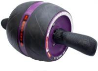 Тренажёр для пресса с возвратным механизмом BIG BRO фиолетовый / ролик для пресса / силовой тренажер / для тренировки мышц с возвратным механизмом