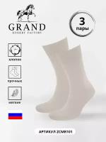 Носки GRAND, 3 пары, размер 41/42, бежевый