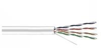 Кабель витая пара PLEXUS UTP 4PR 24AWG Cu CAT 5e PVC (0.52) 100 метров бухта белый