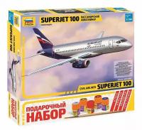 Сборная модель ZVEZDA Региональный пассажирский авиалайнер Superjet 100 (7009ПН) 1:144