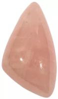 Кабошон из розового кварца, размер 33х18х9 мм, вес 9 грамм