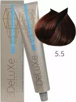3Deluxe крем-краска для волос 3D Lux Tech, 5.5 светло-каштановый (красное дерево), 100 мл