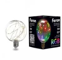 Лампа светодиодная Feron LB-382, E27, G95, 3 Вт