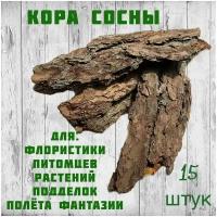 Кора дерева Сосна для декора 15 шт