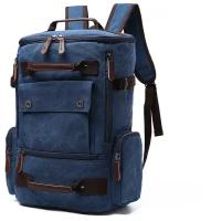 Мужской винтажный дорожный рюкзак синий