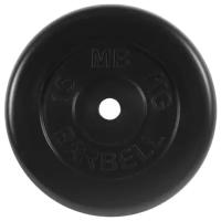 Диск ''Стандарт'' обрезиненный чёрный 15 кг. MB BARBELL MB-PltB31-15