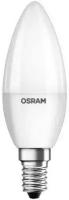 Лампа OSRAM LED Star E14 свеча B C37 5.5Вт, светодиодная LED, 470 лм, эквивалент 40Вт, тёплый свет 2700К