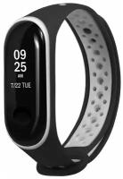 YOHO Ремешок спортивный для Xiaomi Mi Band 3/4. Черный с серым YRS2XMIB3BS