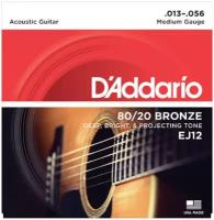 Комплект струн для акустической гитары D'Addario EJ12