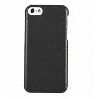 Накладка Melkco Leather Snap Cover для iPhone 5C Ostrich Print pattern Black (черная)